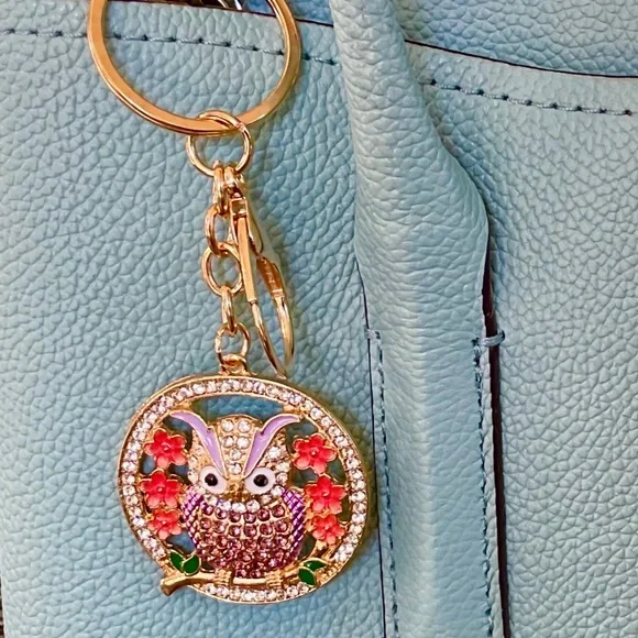 Kate Spade Pebbled Leather Satchel Crossbody Shoulder Bag with Owl Bag Tag - Picture 3 of 8